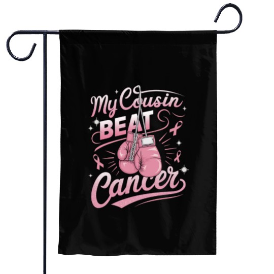 My Cousin Beat Cancer Breast Cancer Awareness Garden Flags