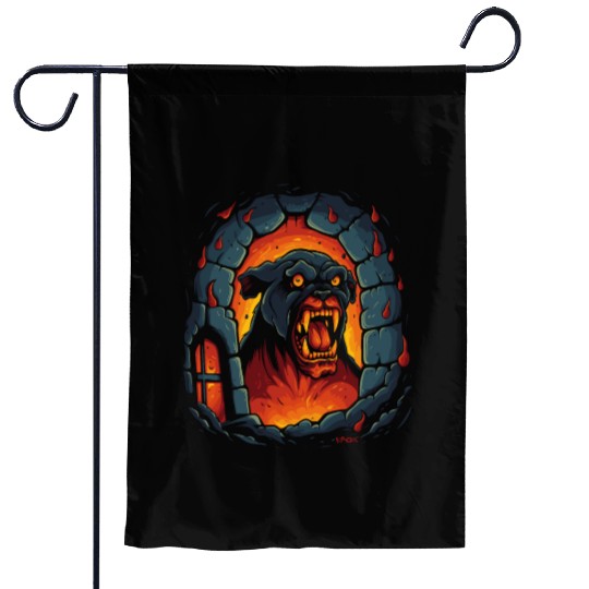 Hellhound: Dog of the Hell Dungeon Garden Flags