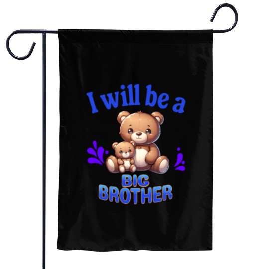I'm Going To Be A Big Brother Cute Teddy Bears, Garden Flags