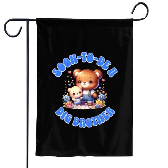 I'm Going To Be A Big Brother Cute Teddy Bears, Garden Flags