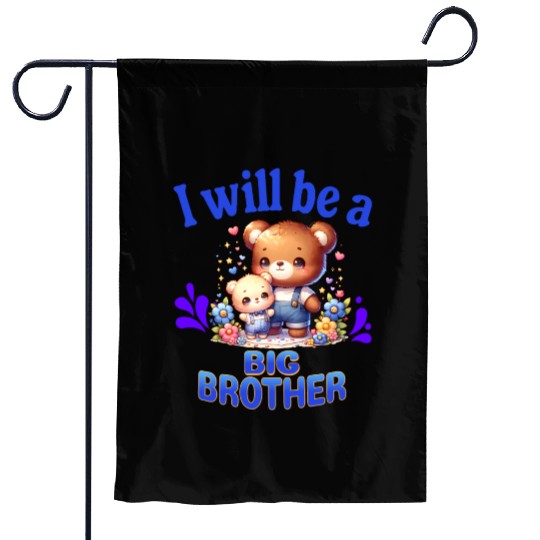 I'm Going To Be A Big Brother Cute Teddy Bears, Garden Flags