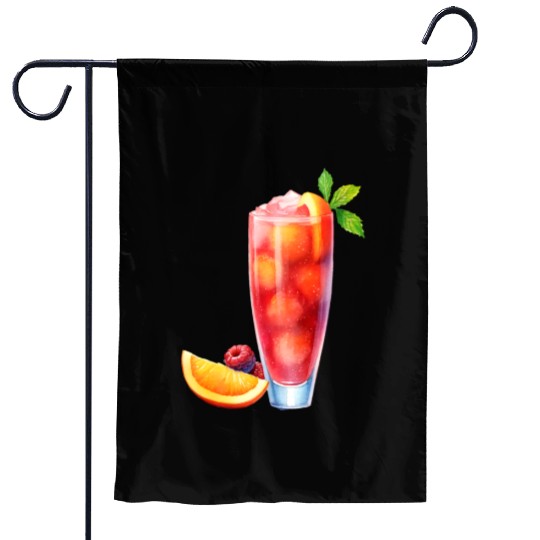 Berry Citrus Cocktail Garden Flags