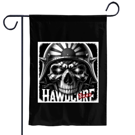 Skull With Rising Sun Facepaint by Hawdcore Garden Flags