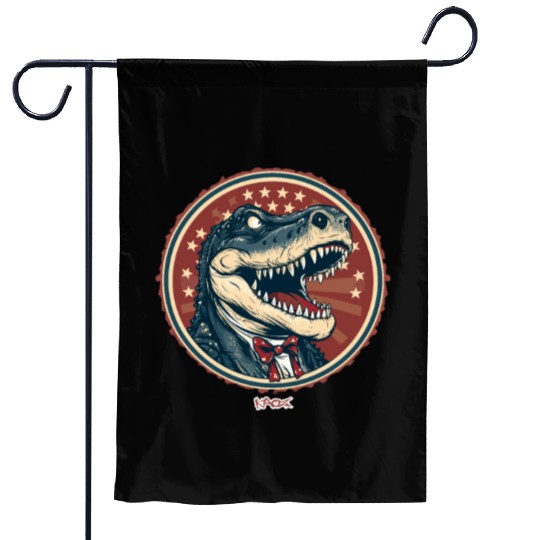 Patriotic Alligator Garden Flags