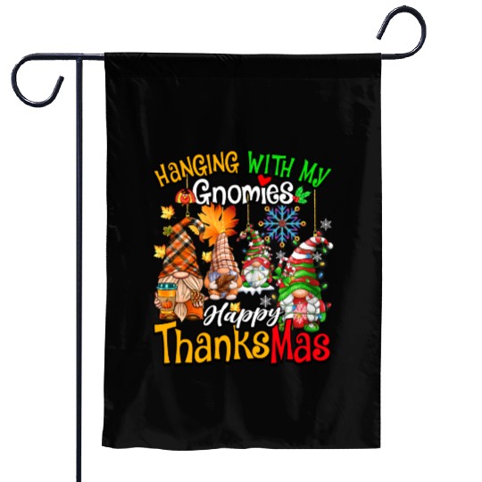 Hanging With My Gnomies Happy Thanksmas Gnomes Garden Flags