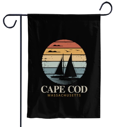 Cape Cod Vintage SunsetMassachusetts Sailing Garden Flags