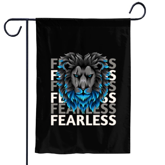 fearless lion design Garden Flags