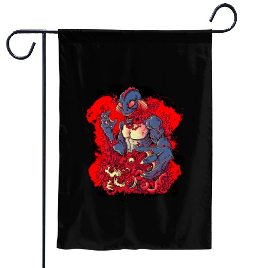 Fantasy Horror Creature - Death Lagoon Garden Flags