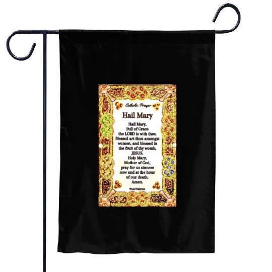 Hail Mary Catholic Prayer Garden Flags