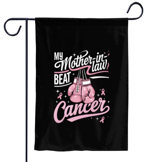 My Mother-In-Law Beat Cancer Breast Cancer Garden Flags