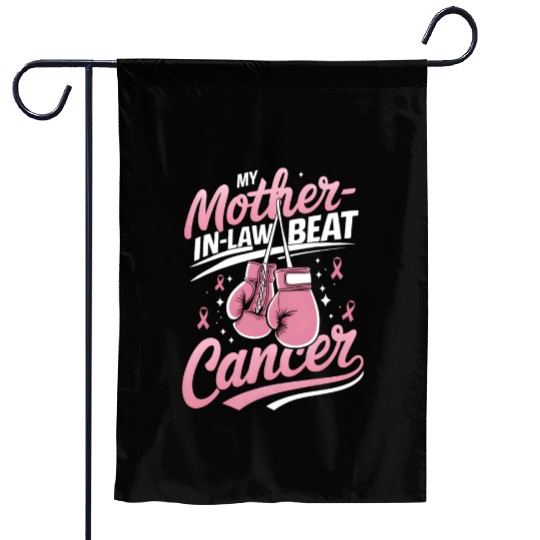 My Mother-In-Law Beat Cancer Breast Cancer Garden Flags