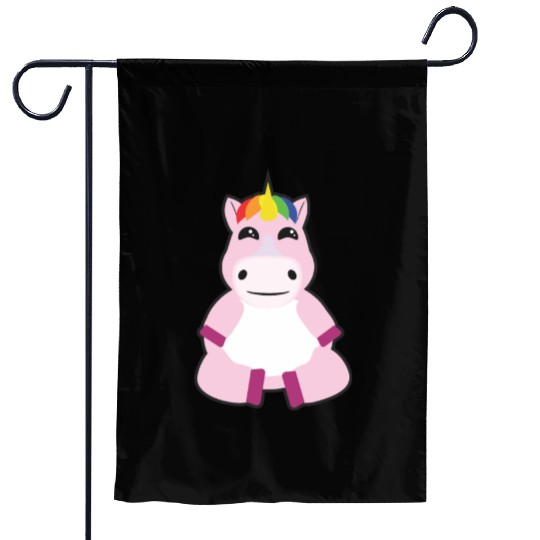 Sitting Unicorn Garden Flags