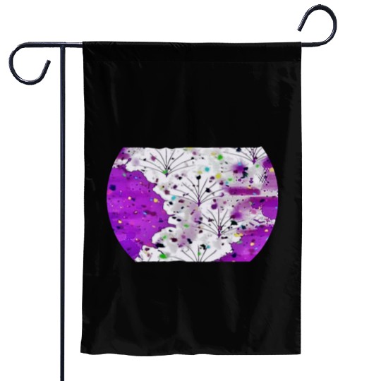 Purple Stream Garden Flags