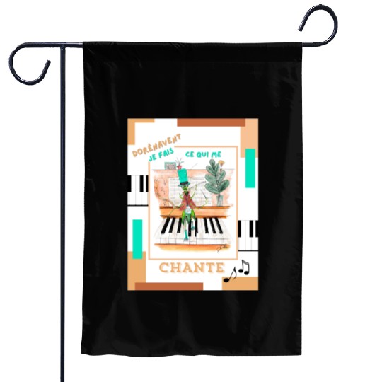 Prodigious cicada Garden Flags
