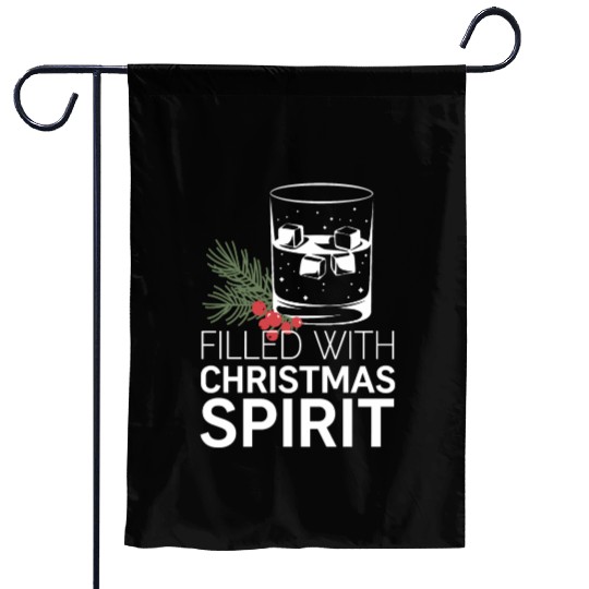 Filled With Christmas Spirit Festive Cheer Artwork Garden Flags