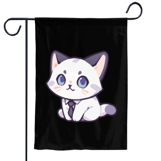 Meow Series: Cute Office Meow Garden Flags