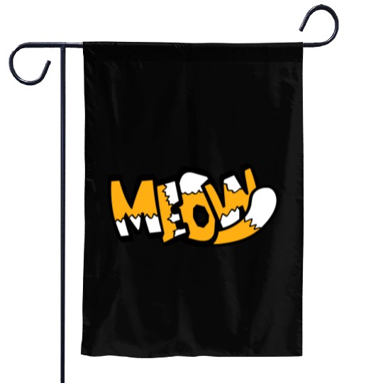 Funny Meow Cat Cartoon Text Quote Comic Letters Garden Flags