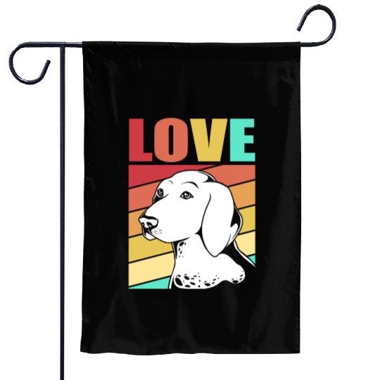 Retro German Shorthaired Pointer Dog I Love My GSP Garden Flags
