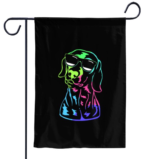 German Shorthaired Pointer GSP Dog With Sunglasses Garden Flags