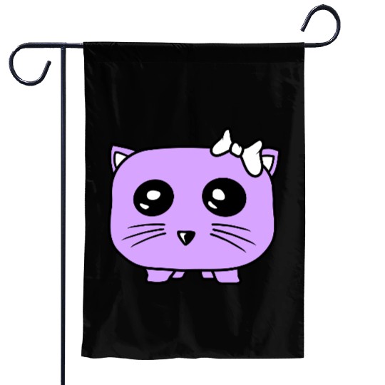 Girl Cat Pretty Fun Bow Small Female Hamster Woman Garden Flags
