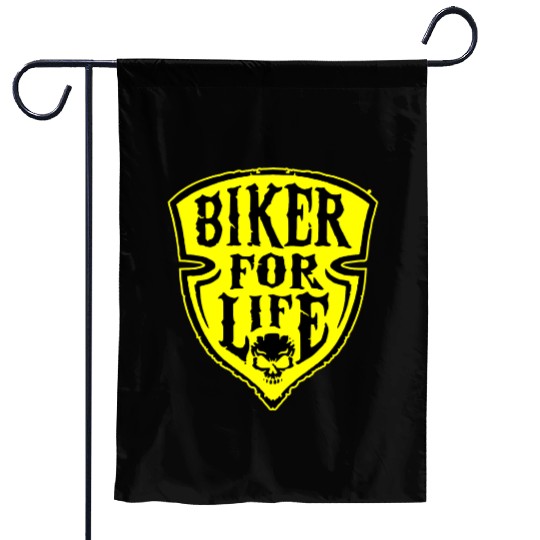 Biker For Life Shield LIKE US ON FACEBOOK # Garden Flags