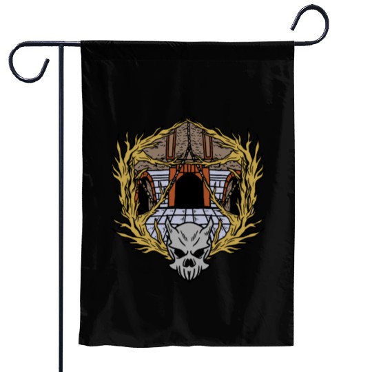 Dungeons Skeleton Magic Dungeon Garden Flags