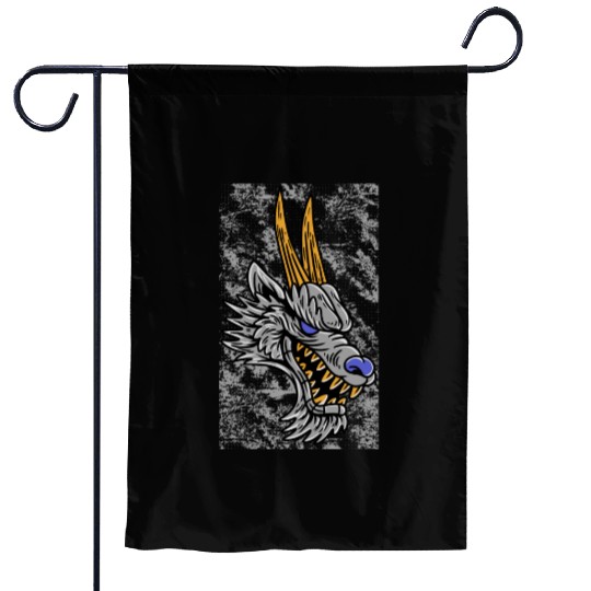 Fantasy RPG Wolf Magic Dungeon Garden Flags