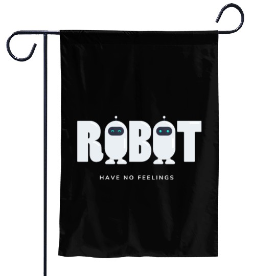 Purple Modern AI Robot Garden Flags 1