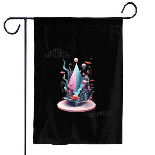 3D art_ Narcissistic Tendencies Garden Flags