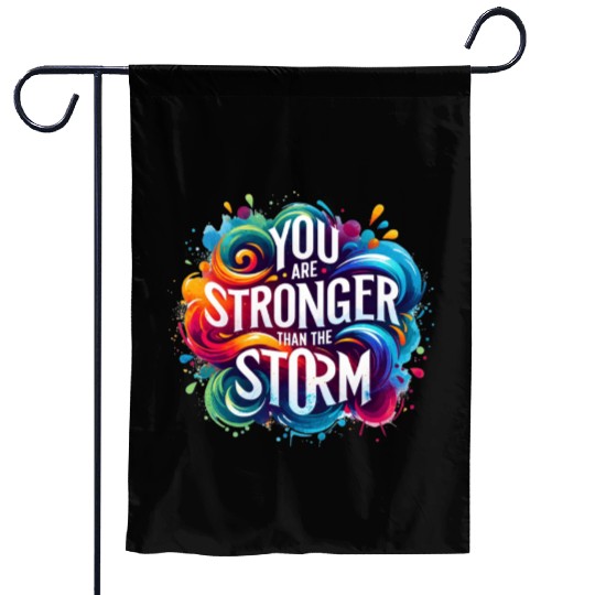 Wellness Collection - Stronger Than the Storm Garden Flags