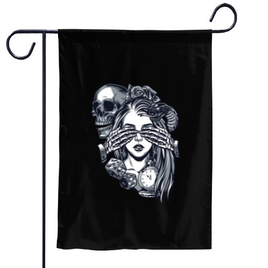 Chicano Street Art Garden Flags