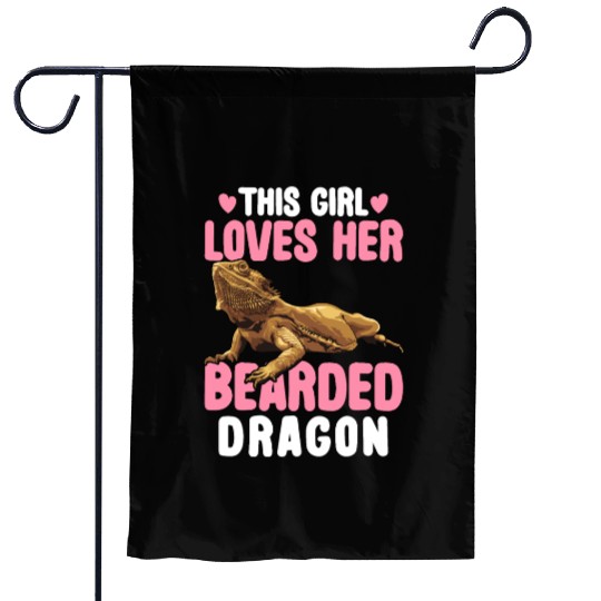 This Girl Loves Her Bearded Dragon Lizard Lover Garden Flags