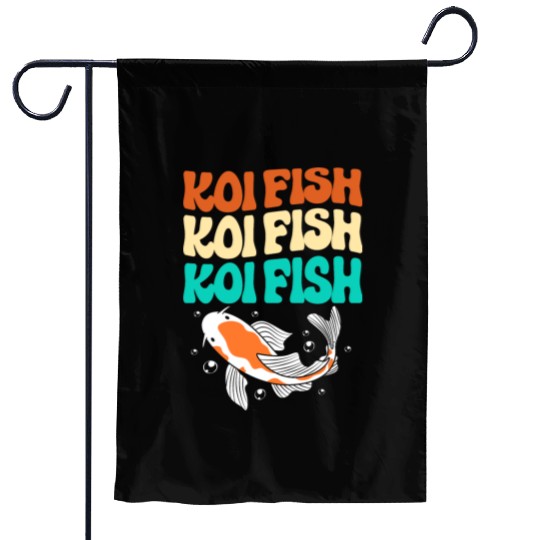 Retro Colorful Koi Fish Japanese Koi Carp Fish Garden Flags