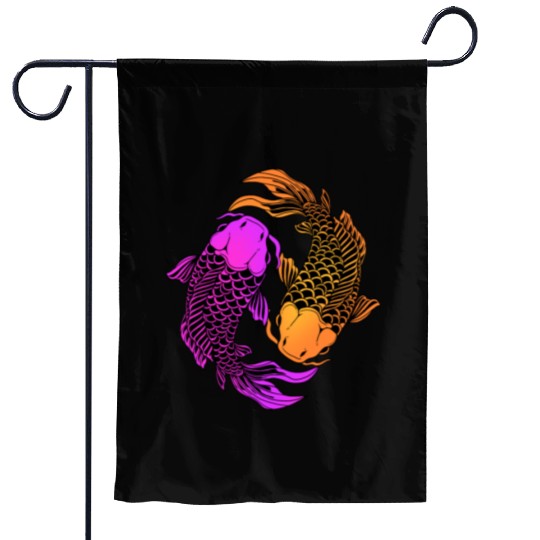 Japanese Koi Carp Fish Lover Two Koi Fishes Garden Flags
