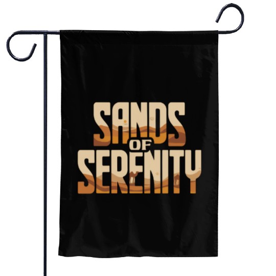 Sands of Serenity – Desert Escape Typography Garden Flags