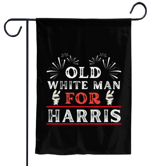 Old White Man For Harris, US 2024 Election Design Garden Flags