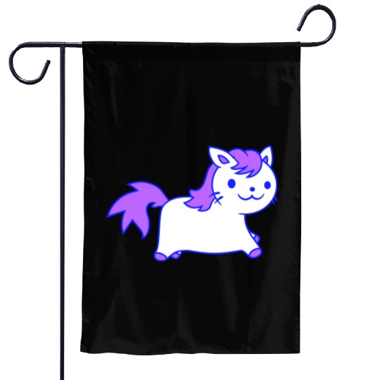 Little Pony Cat Face Little Small Horse Riding Fun Garden Flags