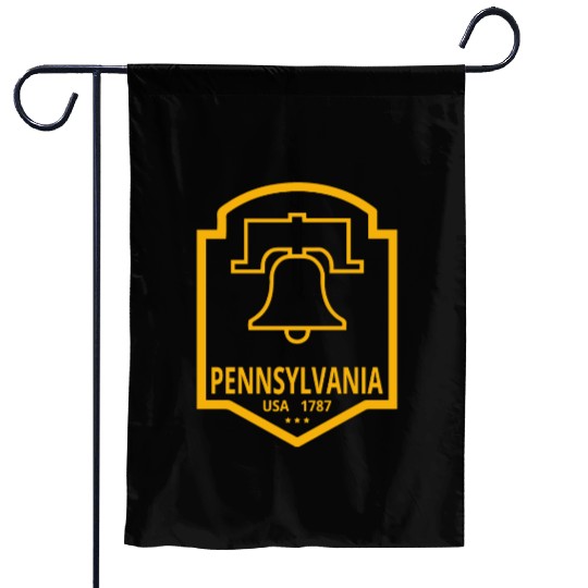 Vintage Pennsylvania Emblem with Liberty Bell Garden Flags