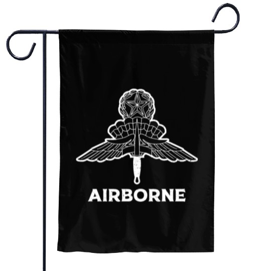 US Army Airborne: Leap into Valor. Garden Flags