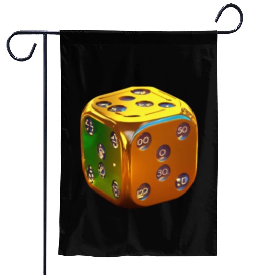 Dice Game Boy Casino 3D Art Garden Flags