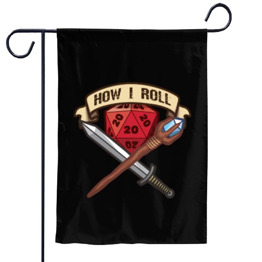 RPG Gaming How I Roll Adventure Magic Dungeon Garden Flags