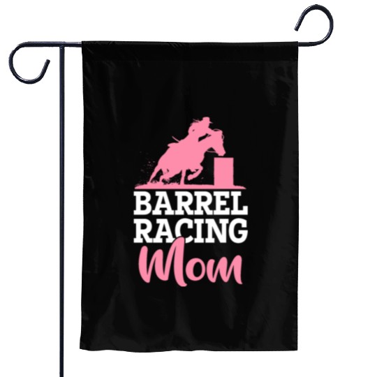 Barrel Racer Rodeo Horse Barrel Racing Mom Garden Flags