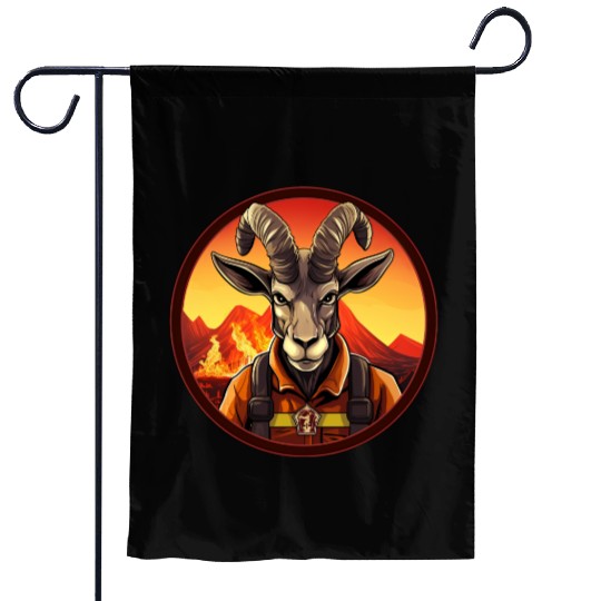 Fireman Capricorn Garden Flags