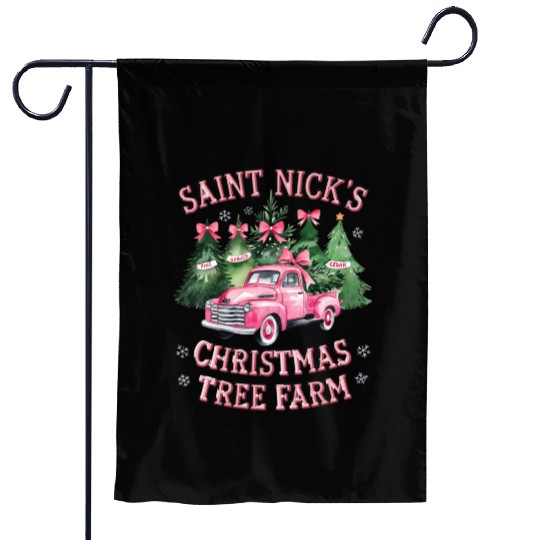 Saint Nick's Christmas Tree Farm, farm fresh trees Garden Flags