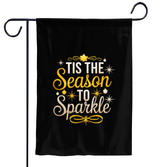 Tis the Season to Sparkle Christmas Eve Cheer Garden Flags