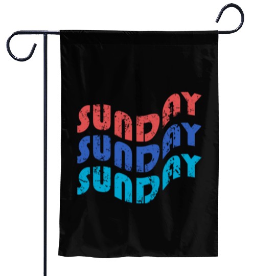text sunday with theme Tipografi eksperimental Garden Flags