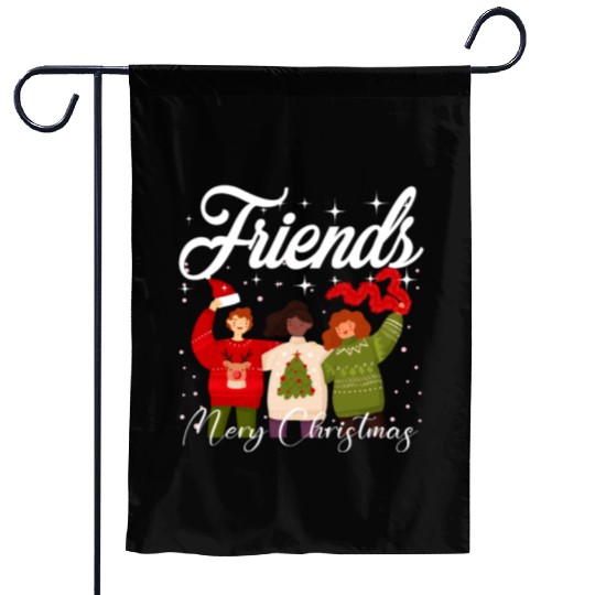 Best Friends Christmas Garden Flags