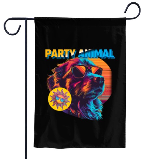 Party Animal Vintage Garden Flags