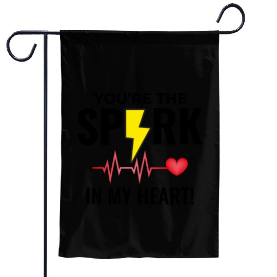 Electrician Valentine: Spark in My Heart Garden Flags
