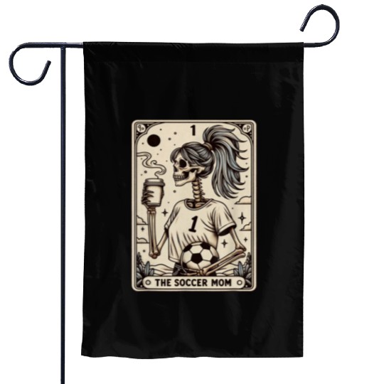 Soccer Mom Tarot Card Vintage Halloween Garden Flags